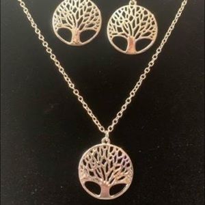 Sterling silver 925 tree of life set